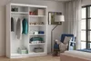 MR GROUP Kleiderschrank DART mit Lamellen Spiegel 160 cm Produktbild-Vorschau 3
