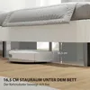 HOMCOM Bett 140x200 cm Bettgestell mit gepolstertem Produktbild-Vorschau 8