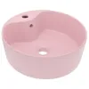 vidaXL umyvadlo s přepadem Matt Pink 36x13 cm Keramika Náhled obrázku produktu 1