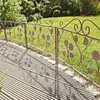 Steckzaun Blume Metall braun 57x45cm – Dekozaun Produktbild-Vorschau 5