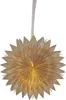 A beige paper star lantern hanging from a string. Podgląd zdjęcia produktu