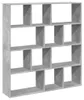 vidaXL Bücherregal Betongrau 132x29x141,5 cm Holzwerkstoff Produktbild-Vorschau 1