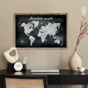 MuchoWow® Poster Weltkarte - Kreidetafel - Weiß 90x60 cm - Produktbild-Vorschau 3