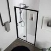Nischenduschtür 100cm schwarze matte Profile und 6mm Produktbild-Vorschau 8