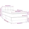 vidaXL Postel Boxspring s matrací Dark Grey 90x200 cm Náhled obrázku produktu 6