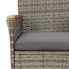 vidaXL 5-tlg. Garten-Essgruppe mit Kissen Grau Poly Rattan Produktbild-Vorschau 6