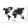 MuchoWow® Mauspad Mousepad Weltkarte - Trendy - Schwarz Produktbild-Vorschau 1