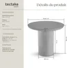 Table de jardin ronde TALMI 86,5x75,5cm - gris béton Voir les images du produit 6