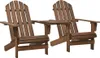 vidaXL Adirondack-Gartenstühle mit Tisch Massivholz Tanne Produktbild-Vorschau 12
