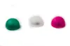 Three LED candle lights in green, white, and pink are arranged in a row against a white background. Produktbild-Vorschau