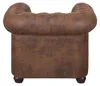 Chesterfield Sessel 1 Sitzer in Mikrofaser Vintage braun Produktbild-Vorschau 4
