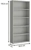 Büromöbel-Set TABOR PRO 6 in lichtgrau / weiß Hochglanz, Produktbild-Vorschau 7