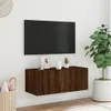 TV-Wandschrank mit LED-Leuchten Braun Eichen-Optik 80x35x31 Produktbild-Vorschau 4