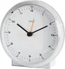 A white analog alarm clock with black hands and orange second hand, set against a white background. Anteprima dell’immagine prodotto