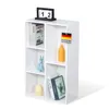 Bibliothèque, Étagère sur pied en MDF blanc avec 5 Voir les images du produit 1