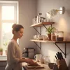 MasterLED Wandlampe E27 - Weiß mit Gold - Schwenkbare Produktbild-Vorschau 2