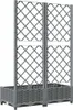 CLORIS Pflanzkübel mit Rankgitter Hellgrau 80x40x121,5 cm Produktbild-Vorschau 6
