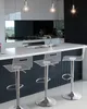 BELIANI Trendy Barhocker 2er Set Transparent/Weiß Metall Produktbild-Vorschau 2