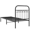 vidaXL Rama łóżka z zagłówkiem metalowa czarna 75x190 cm Podgląd zdjęcia produktu 5