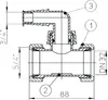 HL 19T/30 Pièce en T DN32x5/4" avec HL19 Voir les images du produit 2