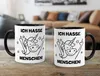 Einhorn Spruch - Ich hasse Menschen Kaffee-Tasse Trend Produktbild-Vorschau 3