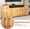 A sideboard with drawers and doors, with a close-up of the handles. Anteprima dell’immagine prodotto