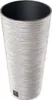 A tall, textured silver planter with a black interior. Anteprima dell’immagine prodotto