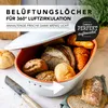Römertopf Brottopf oval MAXI 6,5 Liter - Brotkasten Weiß Produktbild-Vorschau 3