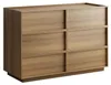 Kommode mit 6 Schubladen 115x48x78cm Holz Eichenfarbe für Produktbild-Vorschau 11