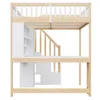 Lit mezzanine 140 x 200 cm en pin, structure en bois avec Voir les images du produit 12