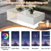 MODFU Couchtisch Hochglanz mit Glas und Produktbild-Vorschau 2