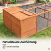 Faltbarer Kaninchenstall Braun mit Freilaufgehege & Produktbild-Vorschau 13