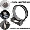 A cat running wheel with close-up insets showing the wheels and construction. Produktbild-Vorschau