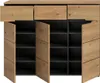 Canu Schuhschrank 3 Türen, 3 Schubladen Eiche Nachbildung, Produktbild-Vorschau 4