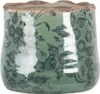 Clayre & Eef Blumentopf Ø 11x10 cm Grün Keramik Blätter Produktbild-Vorschau 1