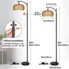 Lampadaire en rotin Boho à intensité variable avec ampoule Voir les images du produit 8