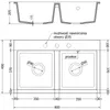 Mexen Hektor zlewozmywak granitowy 2-komorowy 800 x 480 mm, Podgląd zdjęcia produktu 5