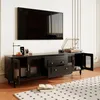 Stojak pod telewizor retro, 177 cm, złote uchwyty, 2 Podgląd zdjęcia produktu 3