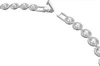 A close-up view of a silver bracelet with clear stones, showing the clasp mechanism. Anteprima dell’immagine prodotto
