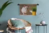 MuchoWow® Wandteppich Wandbehang Sphynx mit grünen Augen Produktbild-Vorschau 5