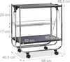 Relaxdays Servierwagen klappbar, 4 Rollen, Metall, 2 Böden, Produktbild-Vorschau 4