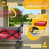 TRESKO® Bollerwagen Faltbar mit Dach Rot, Kühlfach & Produktbild-Vorschau 7