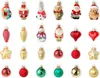 A collection of small, decorative Christmas ornaments arranged in rows on a white background. Produktbild-Vorschau