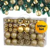 DEUBA® Weihnachtskugeln 100tlg Ø 3-6cm Kunststoff matt Produktbild-Vorschau 1