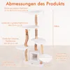 COSTWAY Kratzbaum 168cm hoch Holz, Katzenbaum mit Produktbild-Vorschau 7