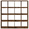 vidaXL Libreria in rovere fumé 137,5x29x137,5 cm Materiale Anteprima dell’immagine prodotto 4