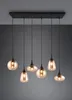 6-lichts hanglamp Lumina met amber glas Productafbeelding-voorbeeld 11