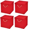 4 Stück Rot Faltbox 30 x 30 x 30 cm Aufbewahrungsbox Produktbild-Vorschau 1