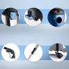 A collage of close-up shots of different parts of a vacuum cleaner, showcasing its features and components. Produktbild-Vorschau