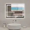 LED Spiegel 80x60cm Badspiegel mit Beleuchtung Wandschalter Produktbild-Vorschau 1